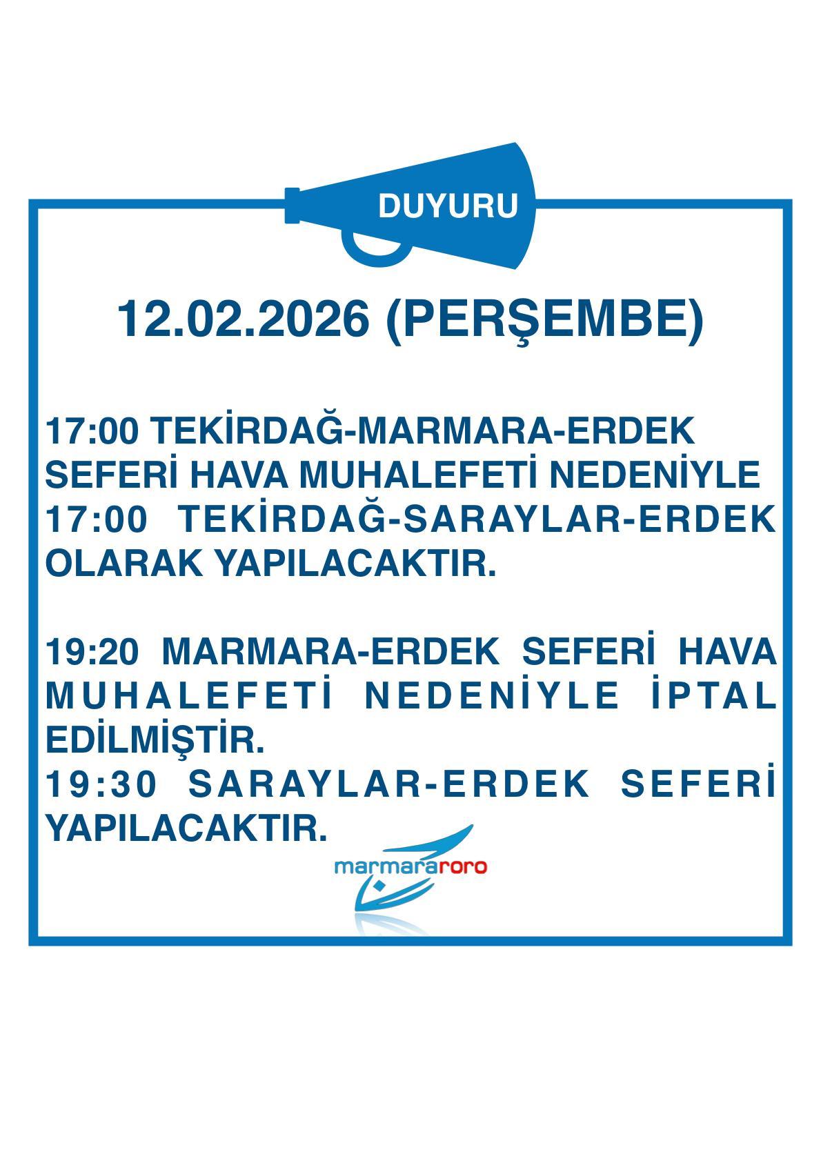 marmara roro seferler 