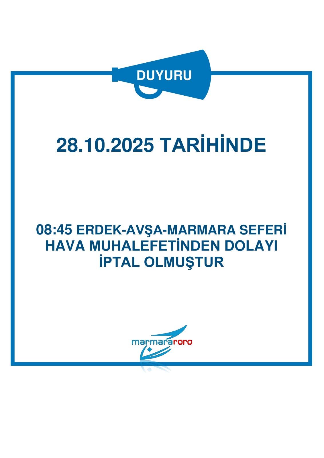 marmara roro seferler
